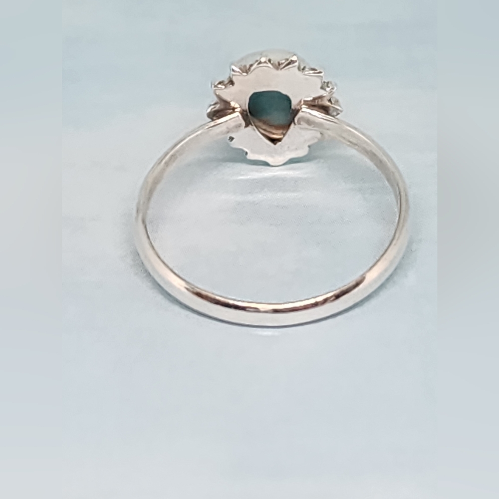 Turquoise Teardrop and Sterling Ring - Picture 4 of 6
